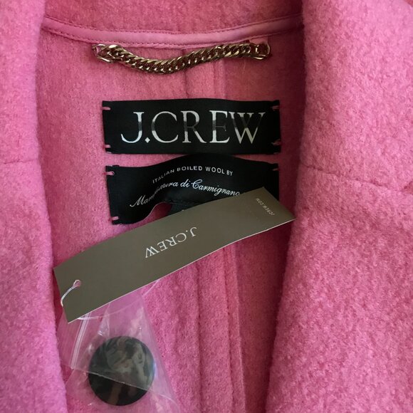 NWT JCrew Daphne Topcoat Coat Womens 10 Pink Italian Boiled Wool BT996 Jacket NE - Picture 4 of 13